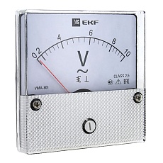 Вольтметр VMA-801 аналоговый на панель (80х80) круглый вырез 300В прямое подкл. EKF PROxima vma-801-300