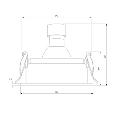 Встраиваемый светильник Elektrostandard Tune 25015/01 a065468 1