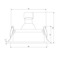 Встраиваемый светильник Elektrostandard Tune 25014/01 a065465 1