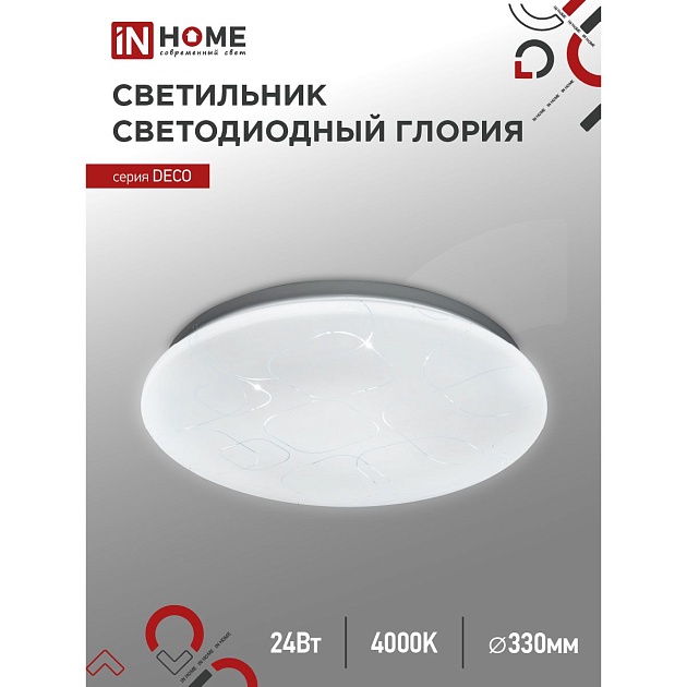 Потолочный светильник IN HOME 4690612021904 Фото № 1