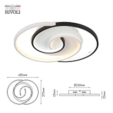 Потолочный светодиодный светильник Rivoli Abby 6101-103 Б0059008 2