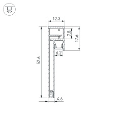 Профиль Arlight Plintus-H54B-2000 White 046141 2