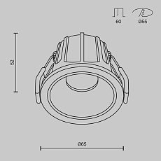 Встраиваемый светильник Maytoni Alfa LED DL043-01-10W3K-RD-W 5