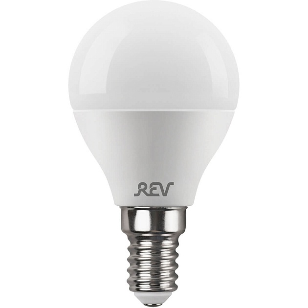 Лампа светодиодная REV G45 Е14 9W 6500K холодный белый свет шар 32504 8 фото 2