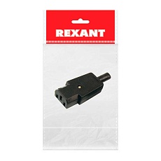 Сетевой штекер на шнур (1 шт.) (пакет БОПП) REXANT 11-0004-9