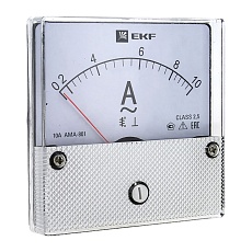 Амперметр AMA-801 аналоговый на панель (80х80) круглый вырез 1500А трансф. подкл. EKF ama-801-1500
