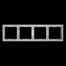 Рамка пластиковая S70 на 4 поста, (серый) Voltum VLS100416