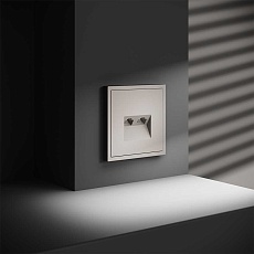 Розетка компьютерная встраиваемая Voltum S70 двойная RJ45+RJ45 кат.6, (кашемир) VLS060203 1