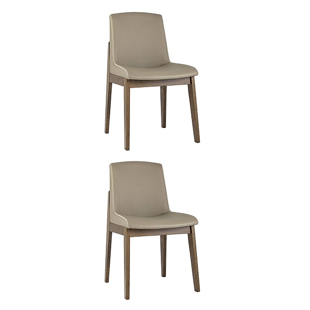 Комплект стульев Stool Group LOKI эко-кожа бежевая 2 шт. LW1808 PVC MONTERY 3594 X2 фото 