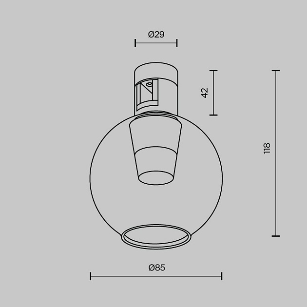 Трековый светодиодный светильник Maytoni Technical Flarity Bubble TR148-1-3W3K-BS фото 2