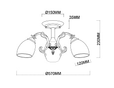 Потолочная люстра MyFar Ceiling Biene MR1522-3C 1