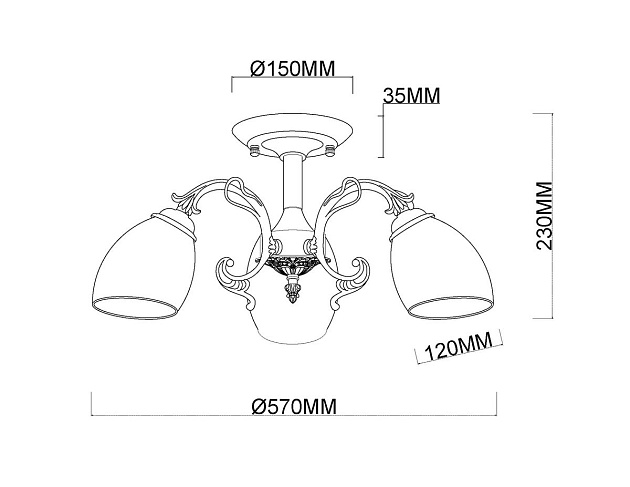 Потолочная люстра MyFar Ceiling Biene MR1522-3C фото 2