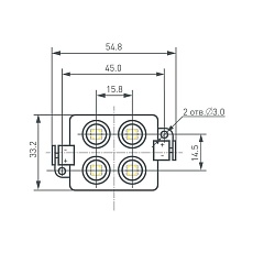 Светодиодный модуль Arlight ARL-LM5050-4L-12V Green 020623 1