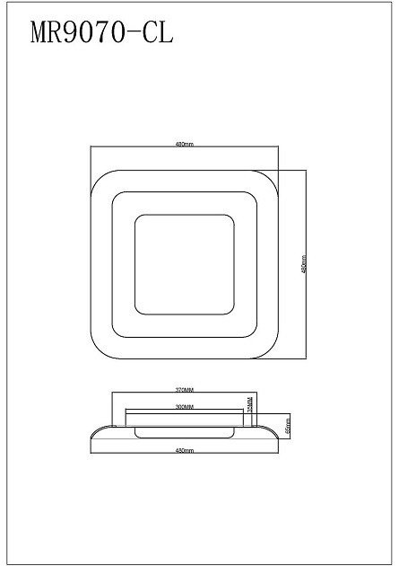 Потолочный светодиодный светильник MyFar Ceiling Sao MR9070-CL Фото № 2