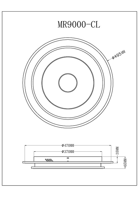 Потолочный светодиодный светильник MyFar Ceiling Button MR9000-CL Фото № 2