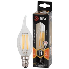 Лампа светодиодная филаментная ЭРА E14 11W 2700K прозрачная F-LED BXS-11W-827-E14 Б0047001 2