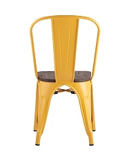 Барный стул Tolix желтый глянцевый + темное дерево YD-H440B-W LG-06 2