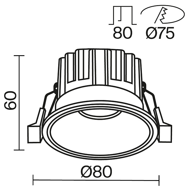 Встраиваемый светодиодный светильник Maytoni Round DL058-12W4K-BS Фото № 10