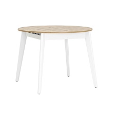 Кухонный стол Stool Group Rondo 100-135*100 дуб/белый УТ000005715