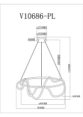 Подвесной светодиодный светильник Moderli True V10686-PL 1
