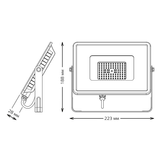 Прожектор светодиодный Gauss Qplus 50W 6500К 690511350 Фото № 4