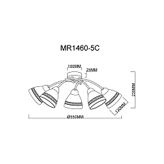 Потолочная люстра MyFar Emily MR1460-5C 1