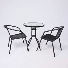 Садовый стол AksHome Verona 60*73, сталь-черная/закаленное стекло 5мм 94008 3