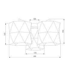 Потолочная люстра TK Lighting 1042 Siro Black Gold 1