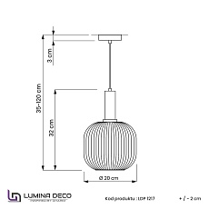 Подвесной светильник Lumina Deco Gato LDP 1217-1 WT+BK 1
