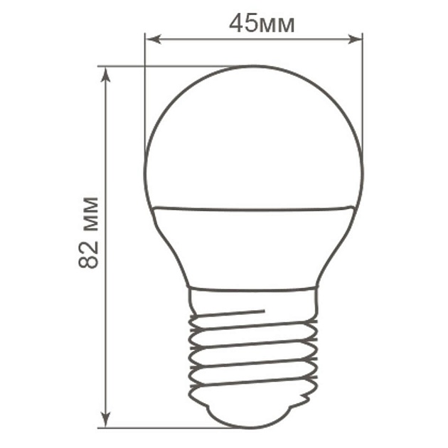 Лампа светодиодная Feron E27 5W 2700K Шар Матовая LB-38 25404 фото 3
