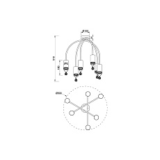 Потолочная люстра Vele Luce Pioggia VL4283L06 1