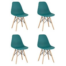 Комплект стульев Stool Group Style DSW темно-бирюзовый x4 УТ000035182