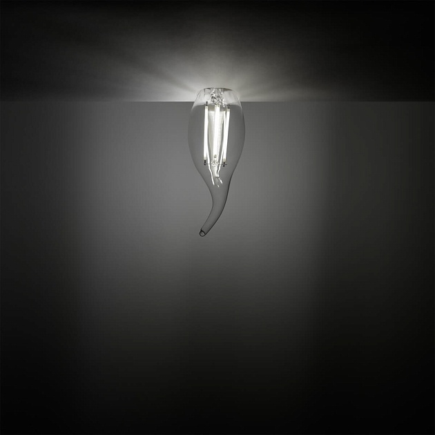 Лампа светодиодная филаментная Gauss E14 11W 4100К прозрачная 104801211 фото 8