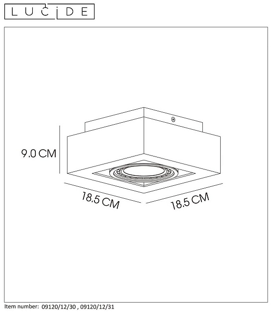 Потолочный светильник Lucide Zefix 09120/12/31 Фото № 4