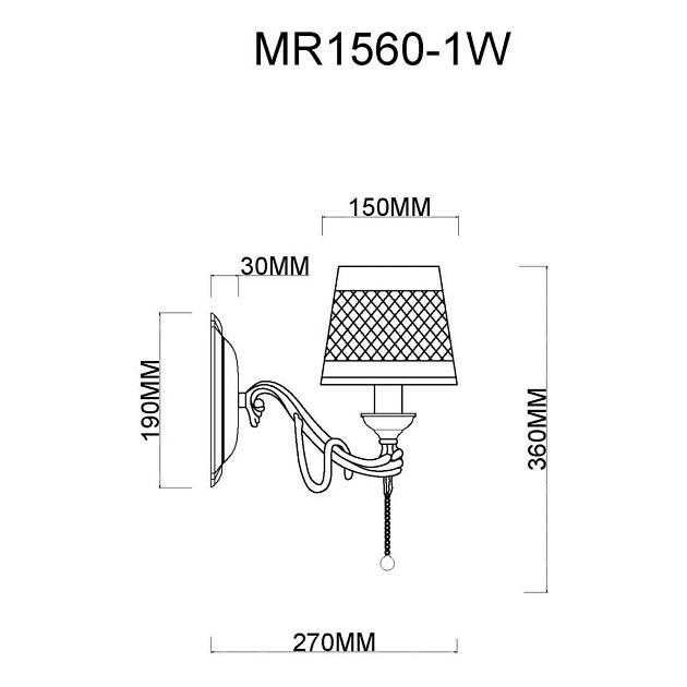 Бра MyFar Dana MR1560-1W Фото № 2