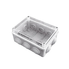 Коробка распаячная КМР-050-041пк пылевлагозащищенная,10 мембранных вводов, уплотнительный шнур, прозрачная крышкой (150х110х70) EKF PROxima plc-kmr-05