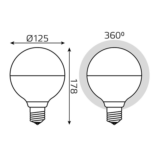 Лампа светодиодная филаментная Gauss E27 9W 4100K белая 1014802209 фото 5