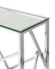 Консоль Stool Group АРТ ДЕКО 115х30 прозрачное стекло сталь серебро ECST-015 (115x30) 1
