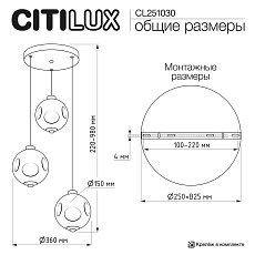 Подвесной светильник Citilux Noona CL251030 1