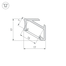 Профиль Arlight ALM-V60-2020 Anod 026693(1) 1