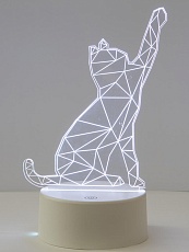 Фигурка светодиодная «Кошка» 25,5x13.5см Uniel ULI-M501 RGB/3AAA Catty/White UL-00007419 1