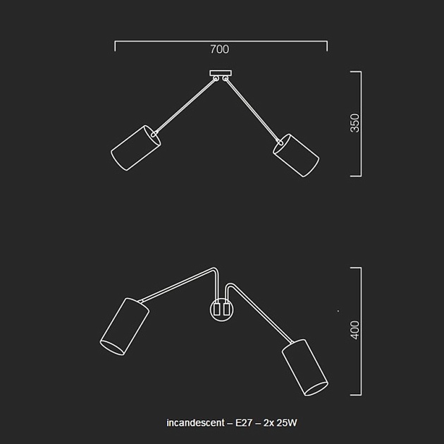 Бра CTO Lighting Array Twin Bronze Фото № 2