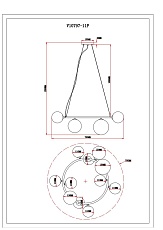 Подвесная люстра Moderli Molly V10797-11P 1