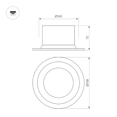 Встраиваемый светодиодный светильник Arlight MS-Drop-Built-R158-30W Day4000 040342 1