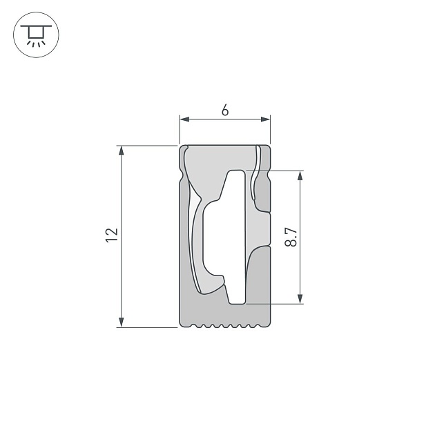 Профиль Arlight WPH-Flex-0612-Side-S8-10M Black 045785 фото 2