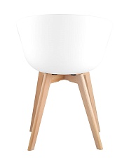 Стул Stool Group LIBRA белый с подушкой деревян. ножки 8320F WHITE+LIGHT GREY 3