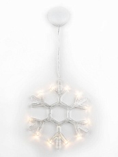 Подвесной светодиодный светильник «Снежинка» Uniel ULD-H1819-012/STA/3AAA Warm White IP20 Snowflake UL-00007251 3