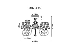 Потолочная люстра MyFar Ceiling Luna MR1315-5C 1