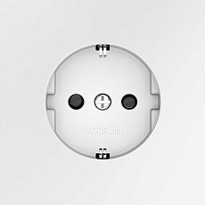 Розетка встраиваемая Voltum S70 с заземлением и защитными шторками, 16А, (белый матовый) VLS040202