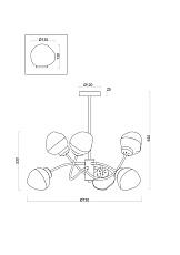 Люстра Freya FR8017PL-06MG 4